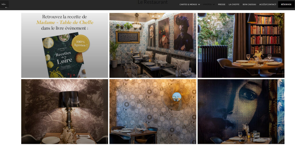 restaurant gastronomique Madame à Saint Etienne