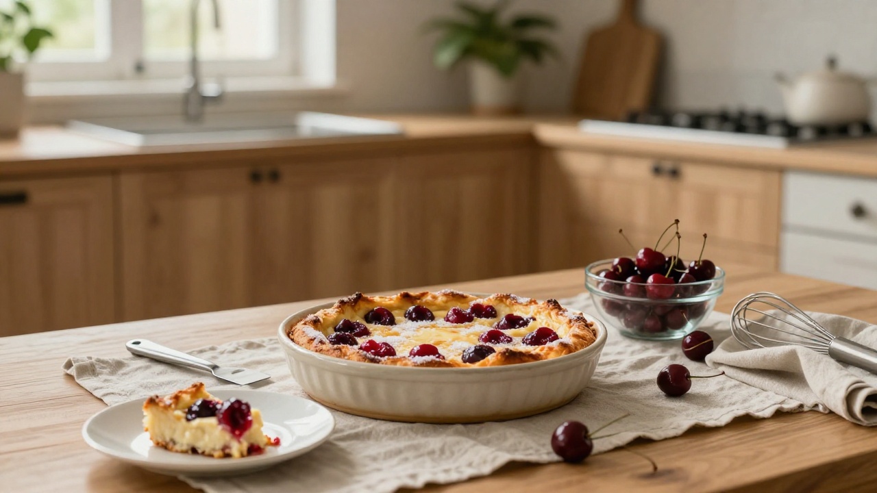 Clafouti cerise préparé par Cyril Lignac, un dessert gourmand