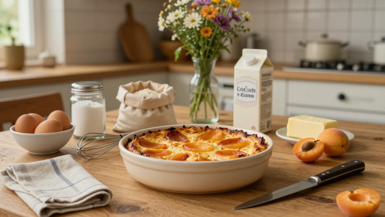 Clafoutis abricot recette de Cyril Lignac, dessert fruité délicieux