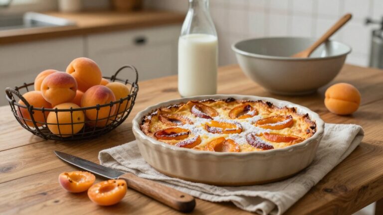 Clafoutis aux abricots recette grand-mère traditionnel et savoureux dessert maison