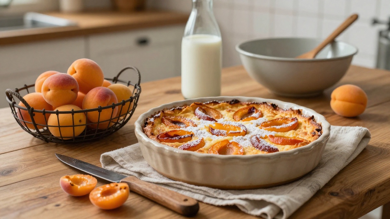 Clafoutis aux abricots recette grand-mère traditionnel et savoureux dessert maison