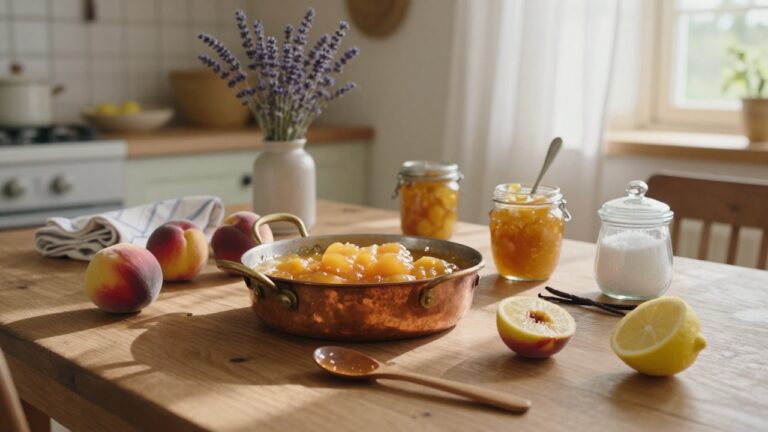 Confiture de pêches maison, recette traditionnelle de grand-mère