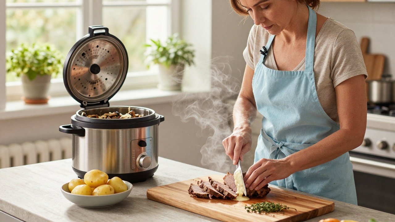 Rôti de porc au Cookeo à la crème, plat savoureux et rapide